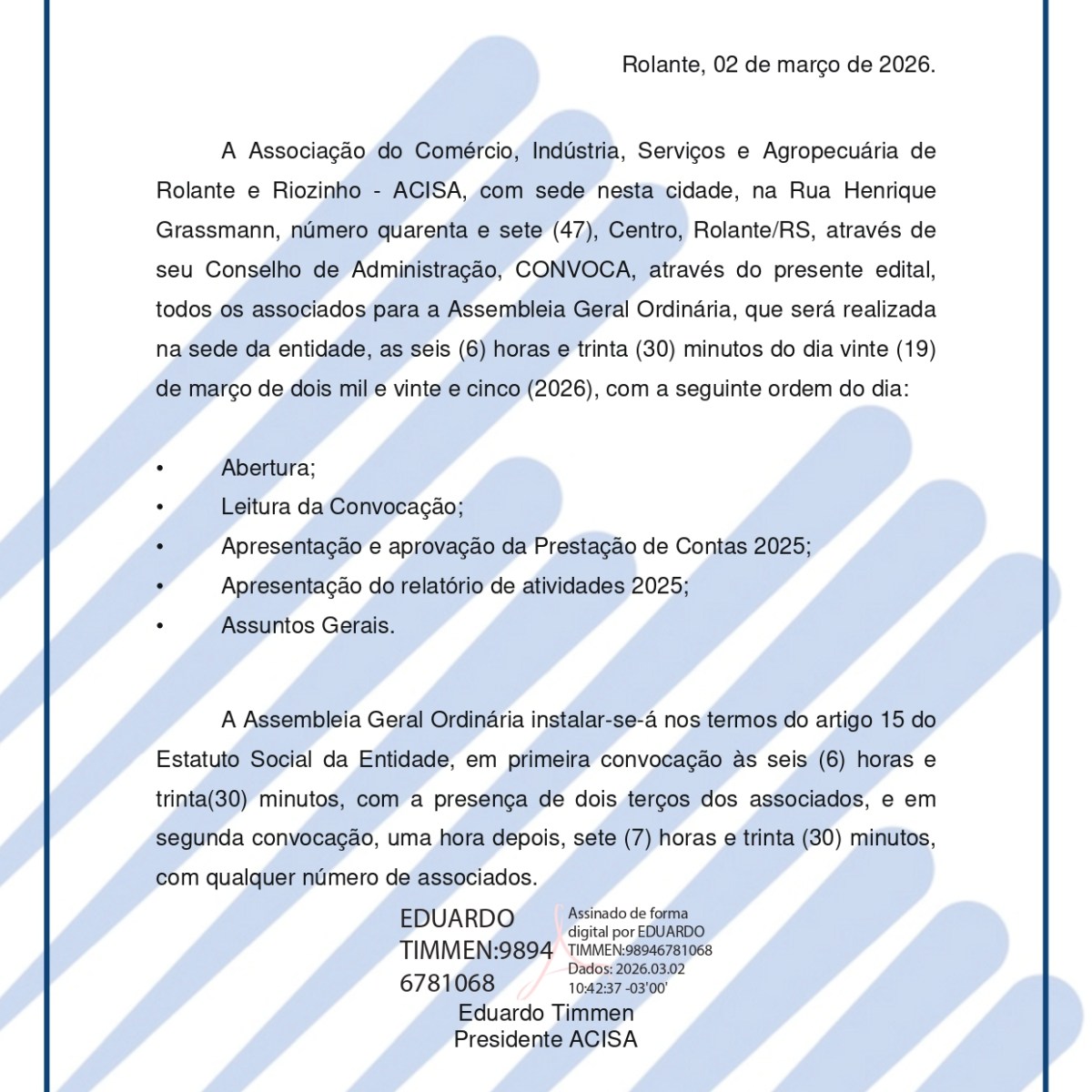 Assembleia 19/03/2026